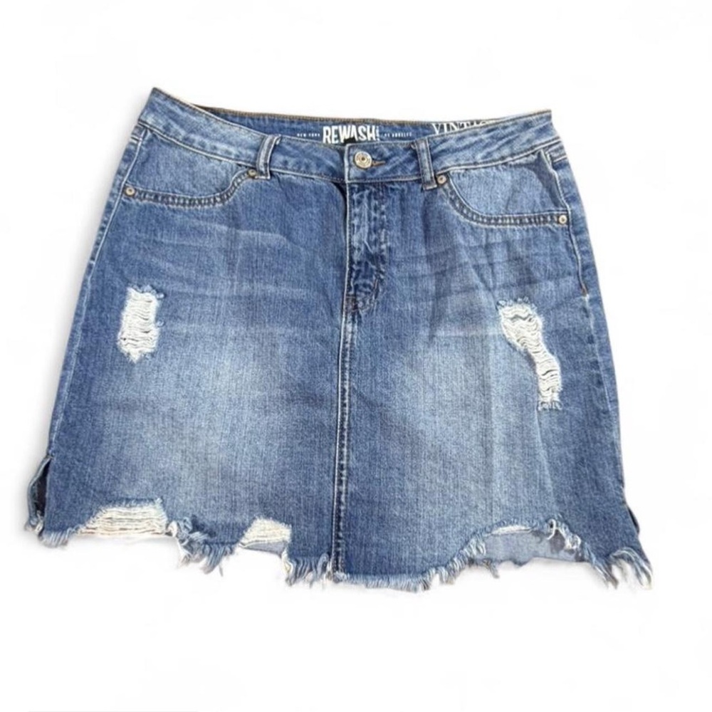 Rewash Distressed Blue Mini Skirt size 9/29